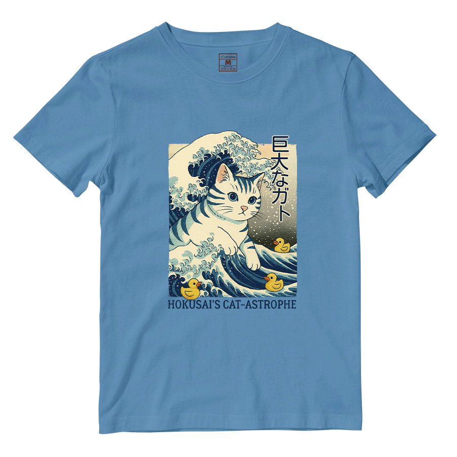 Cotton Shirt: Hokusai Cat