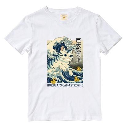 Cotton Shirt: Hokusai Cat