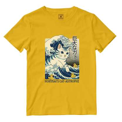 Cotton Shirt: Hokusai Cat