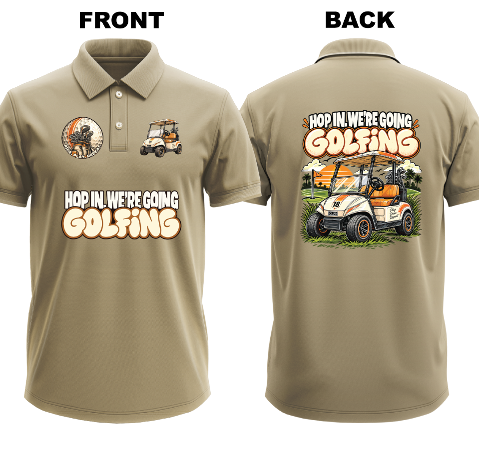 Drifit Polo Shirt: Hop In (Front & Back)