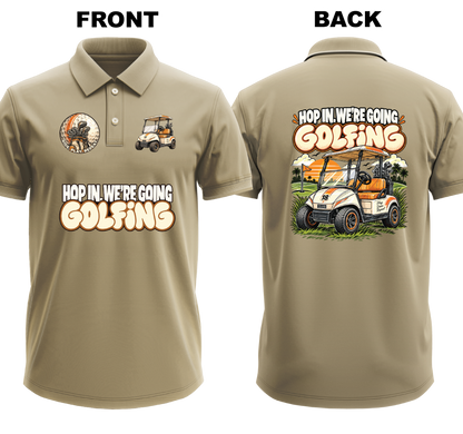 Drifit Polo Shirt: Hop In (Front & Back)