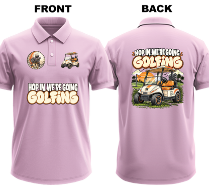 Drifit Polo Shirt: Hop In (Front & Back)