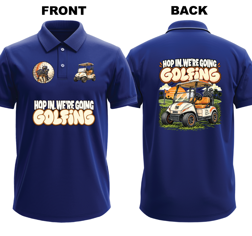 Drifit Polo Shirt: Hop In (Front & Back)