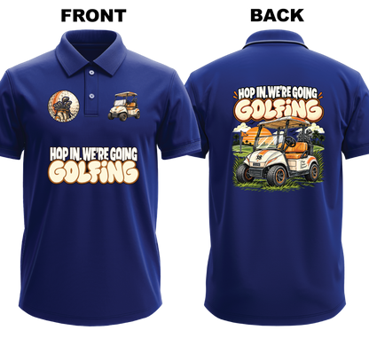 Drifit Polo Shirt: Hop In (Front & Back)