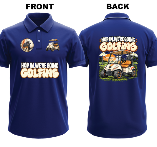 Drifit Polo Shirt: Hop In (Front & Back)