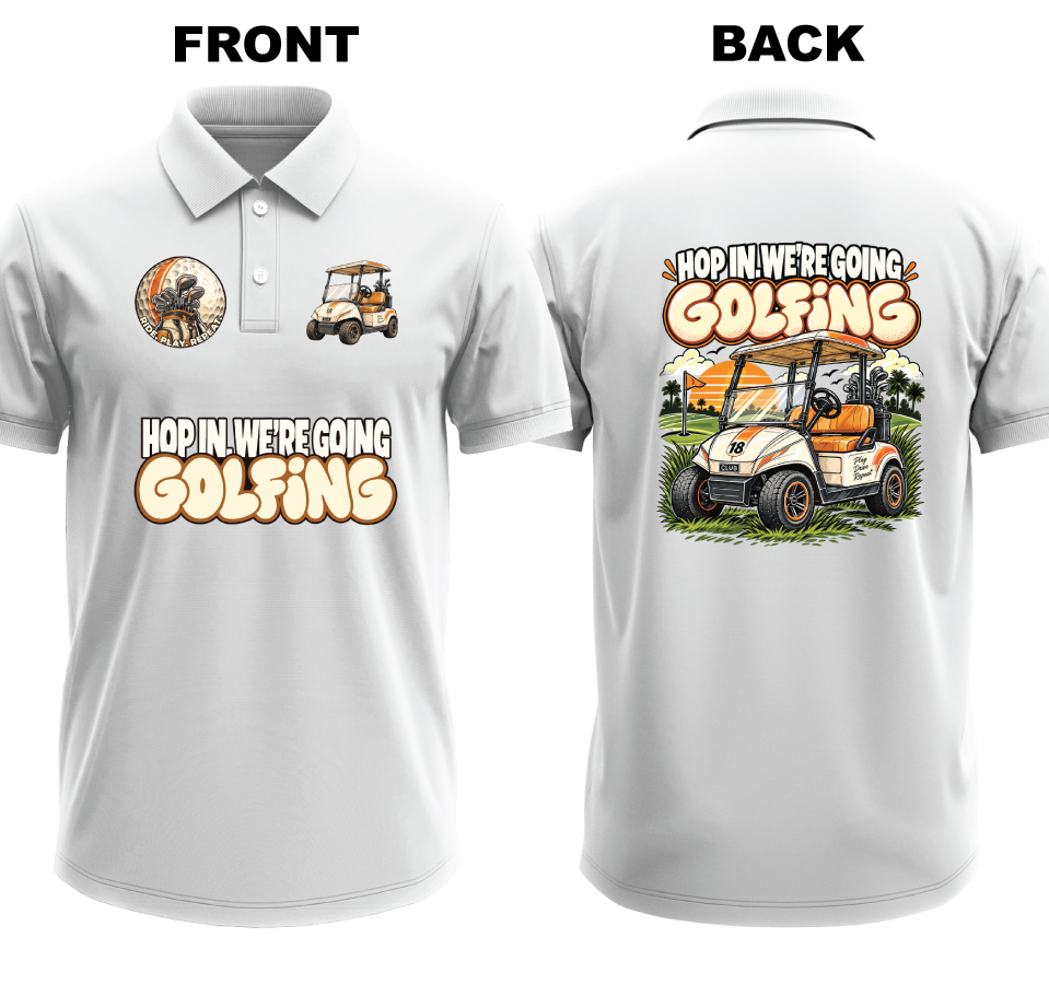 Drifit Polo Shirt: Hop In (Front & Back)