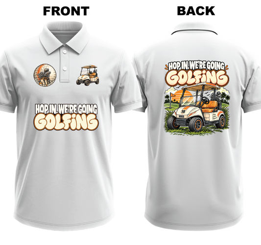 Drifit Polo Shirt: Hop In (Front & Back)