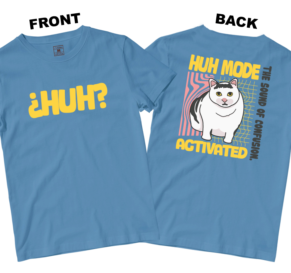Cotton Shirt: Huh Cat (Front and Back)