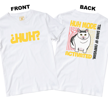 Cotton Shirt: Huh Cat (Front and Back)