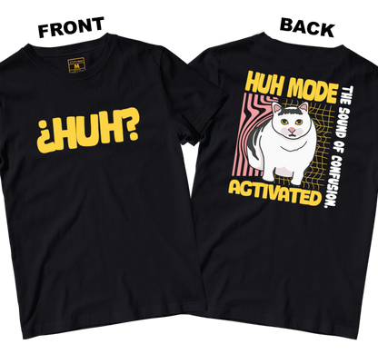 Cotton Shirt: Huh Cat (Front and Back)