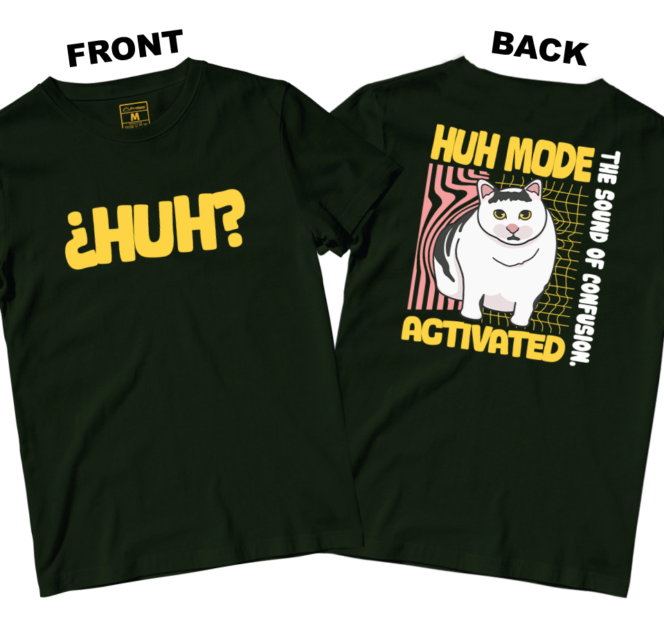 Cotton Shirt: Huh Cat (Front and Back)
