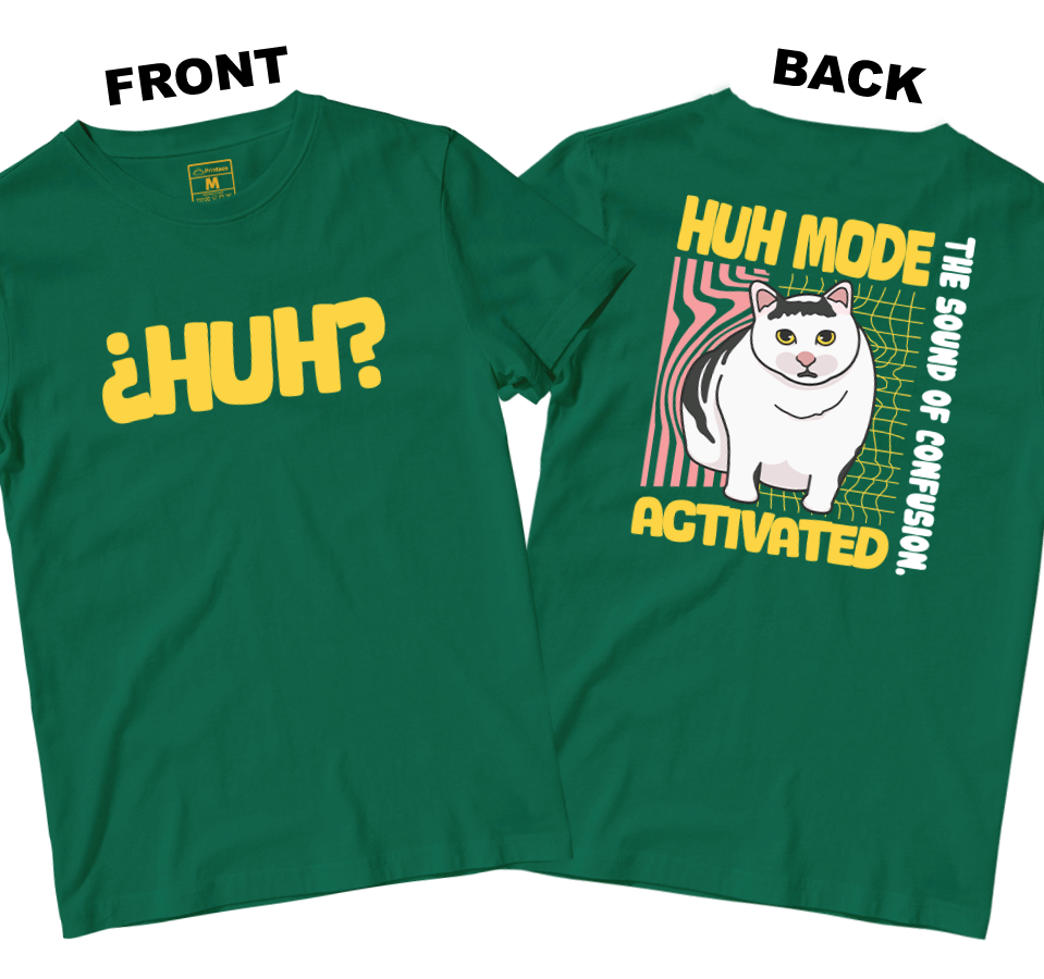 Cotton Shirt: Huh Cat (Front and Back)