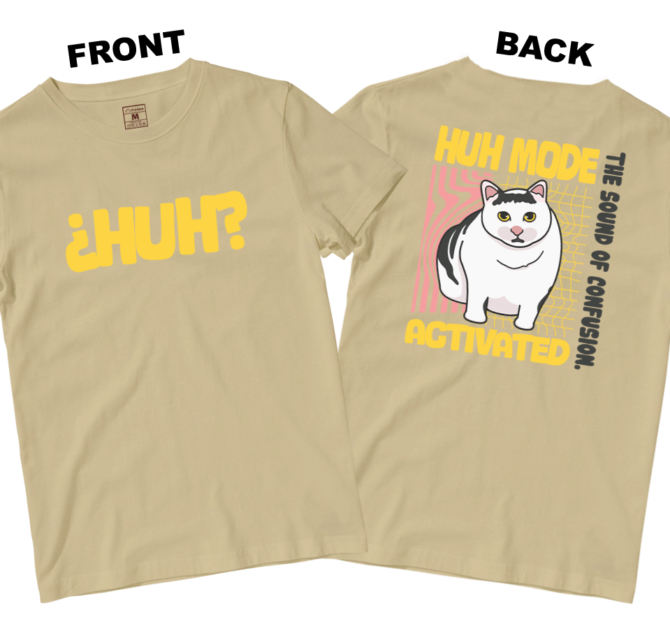 Cotton Shirt: Huh Cat (Front and Back)