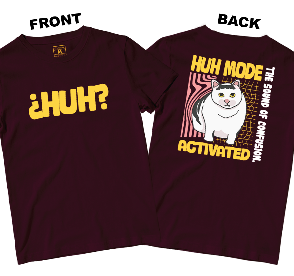 Cotton Shirt: Huh Cat (Front and Back)