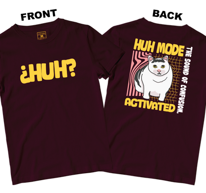 Cotton Shirt: Huh Cat (Front and Back)