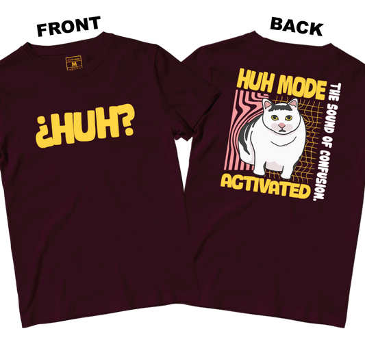 Cotton Shirt: Huh Cat (Front and Back)
