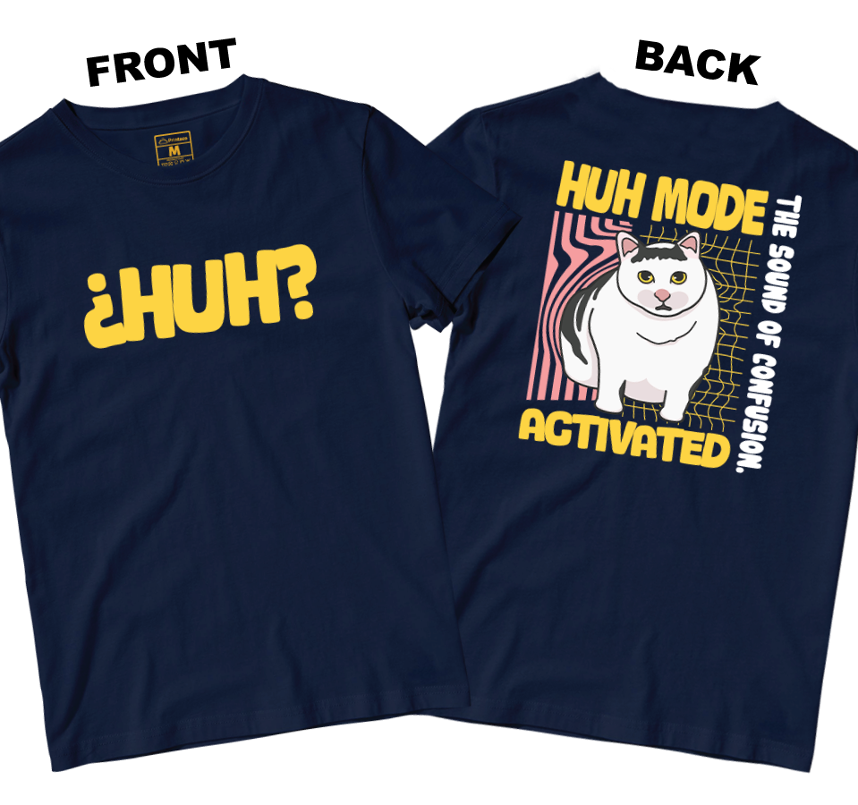 Cotton Shirt: Huh Cat (Front and Back)