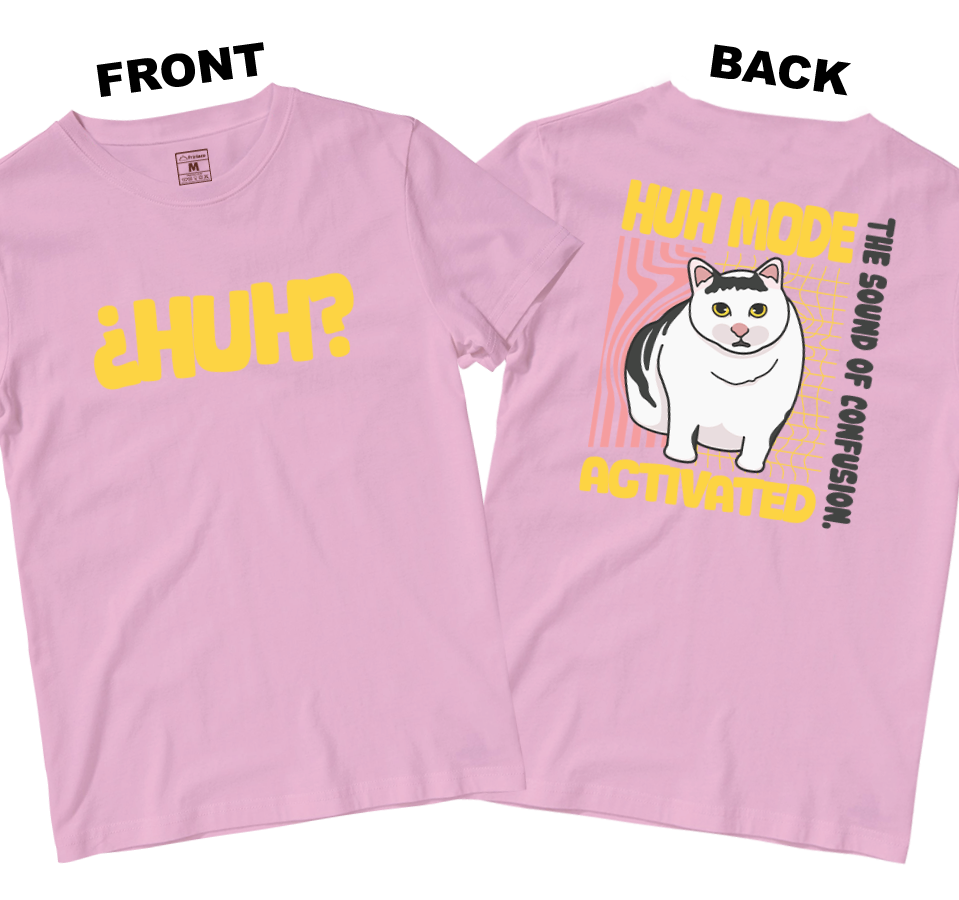 Cotton Shirt: Huh Cat (Front and Back)