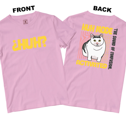 Cotton Shirt: Huh Cat (Front and Back)