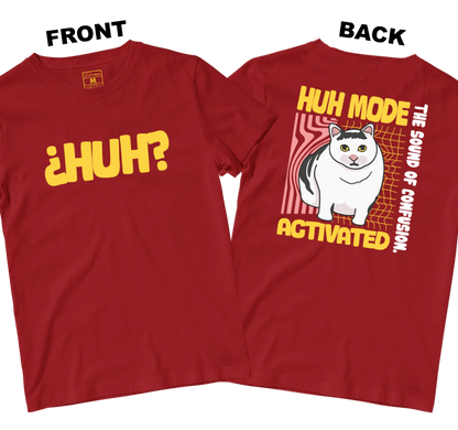 Cotton Shirt: Huh Cat (Front and Back)