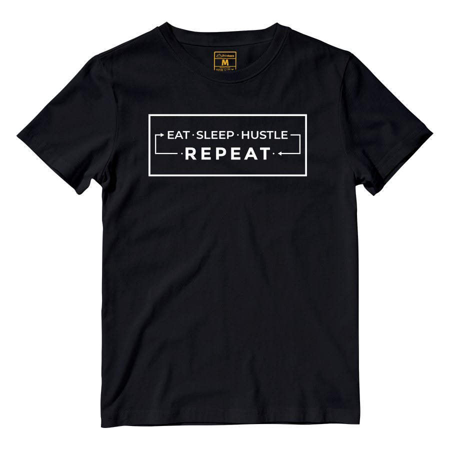 Cotton Shirt: Hustle Repeat