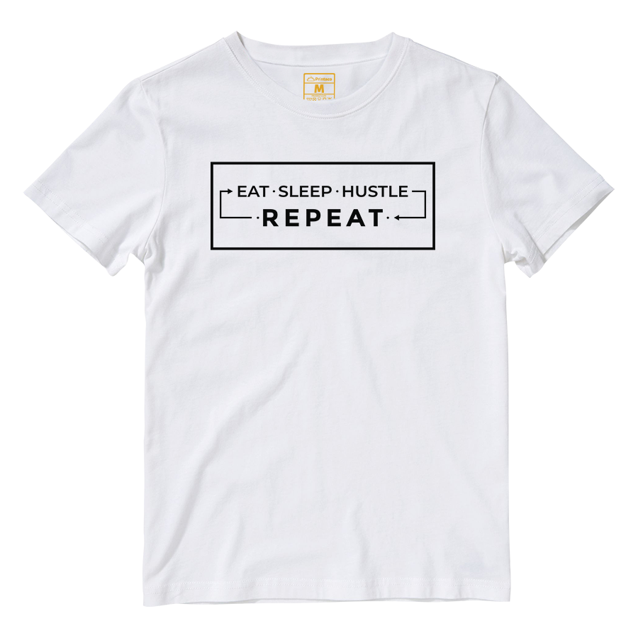 Cotton Shirt: Hustle Repeat