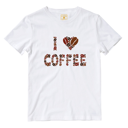 Cotton Shirt: I Love Coffee
