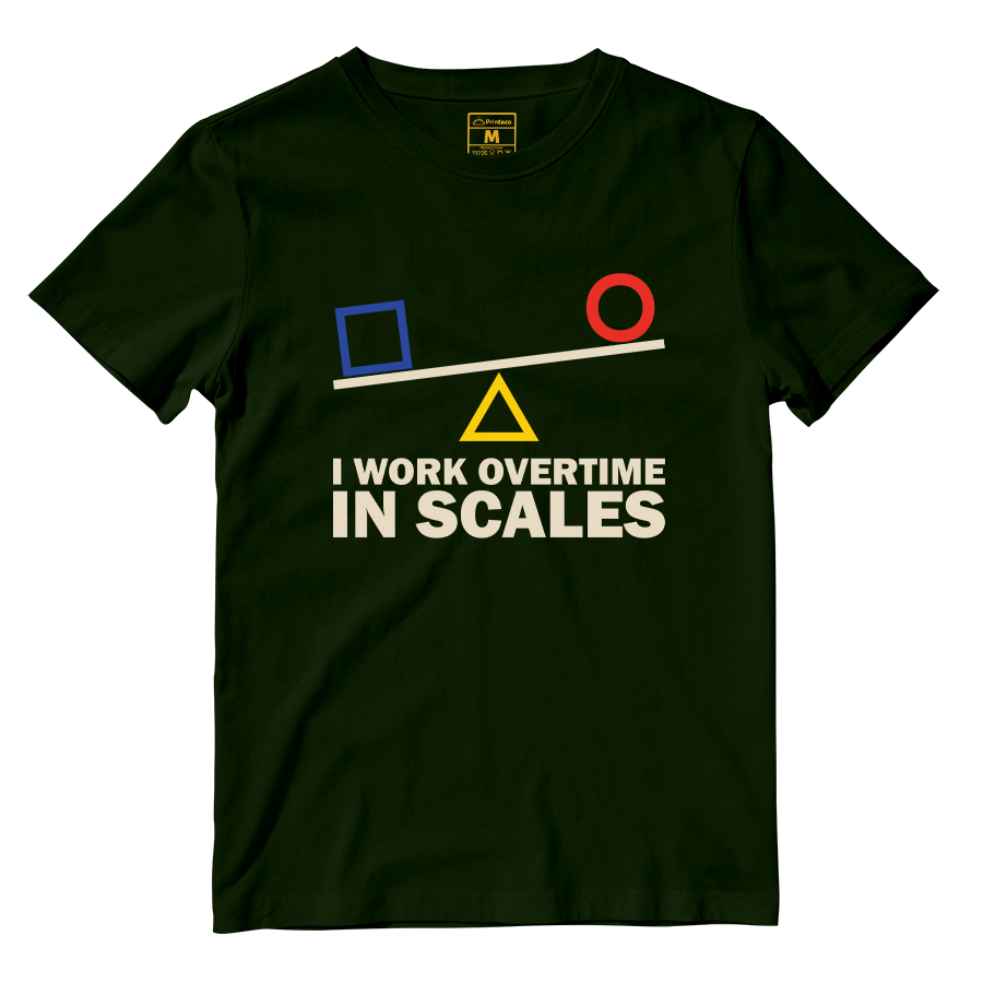 Cotton Shirt: I Work Overtime In Scales