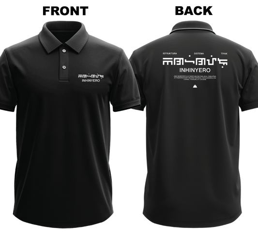 Drifit Polo Shirt: Inhinyero Geometric (Front & Back)