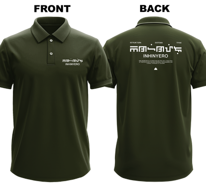 Drifit Polo Shirt: Inhinyero Geometric (Front & Back)