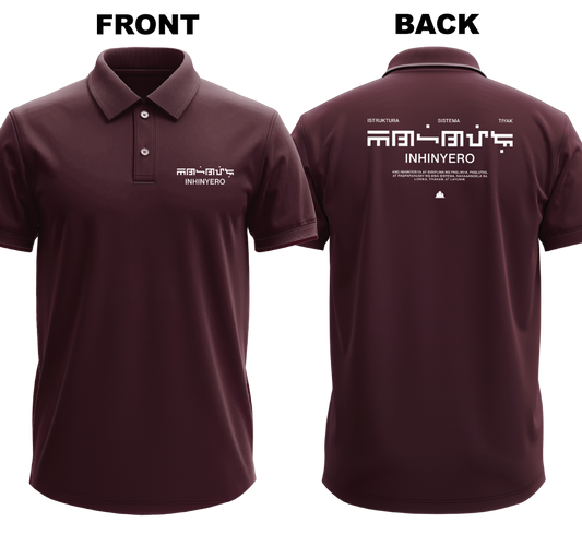 Drifit Polo Shirt: Inhinyero Geometric (Front & Back)