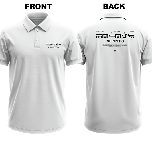 Drifit Polo Shirt: Inhinyero Geometric (Front & Back)