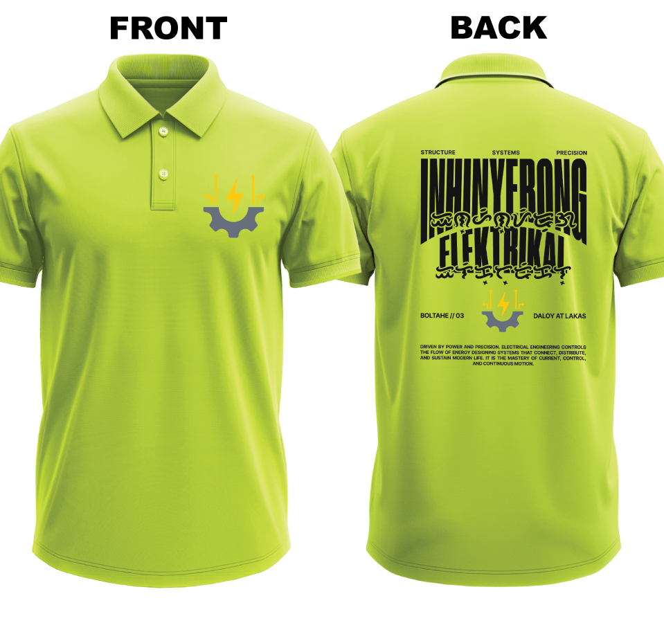 Drifit Polo Shirt: Inhinyerong Elektrikal (Front & Back)