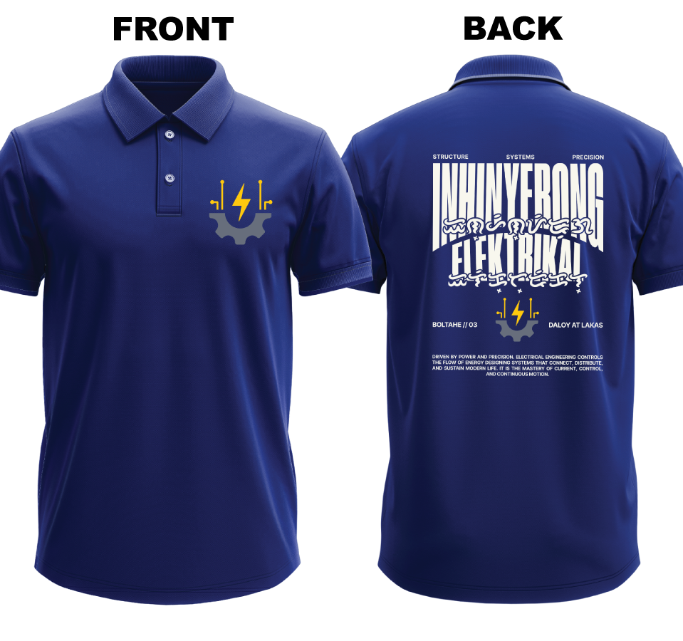Drifit Polo Shirt: Inhinyerong Elektrikal (Front & Back)