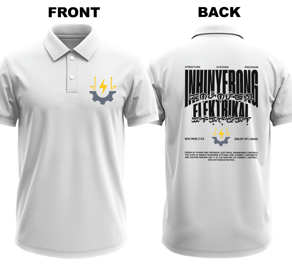 Drifit Polo Shirt: Inhinyerong Elektrikal (Front & Back)