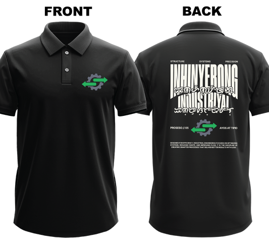 Drifit Polo Shirt: Inhinyerong Industriyal (Front & Back)