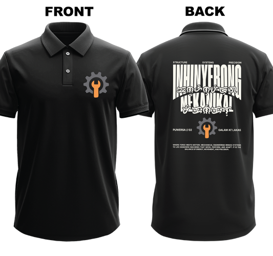 Drifit Polo Shirt: Inhinyetong Mekanikal (Front & Back)