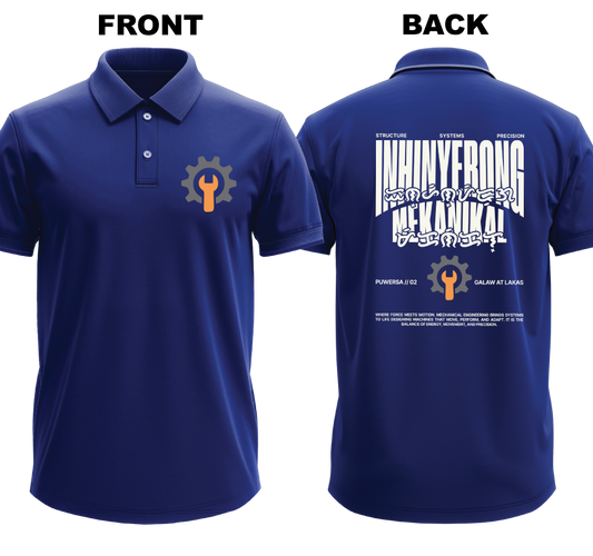 Drifit Polo Shirt: Inhinyetong Mekanikal (Front & Back)