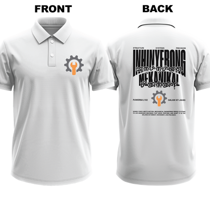Drifit Polo Shirt: Inhinyetong Mekanikal (Front & Back)