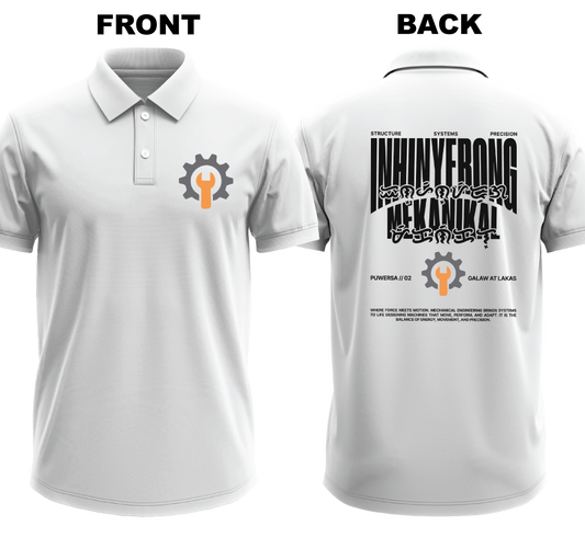 Drifit Polo Shirt: Inhinyetong Mekanikal (Front & Back)