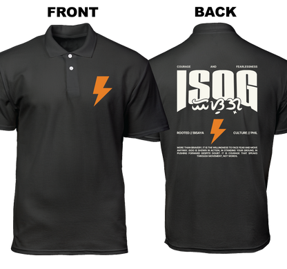 Cotton Polo Shirt: Isog (Front and Back)
