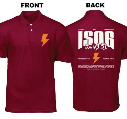 Cotton Polo Shirt: Isog (Front and Back)