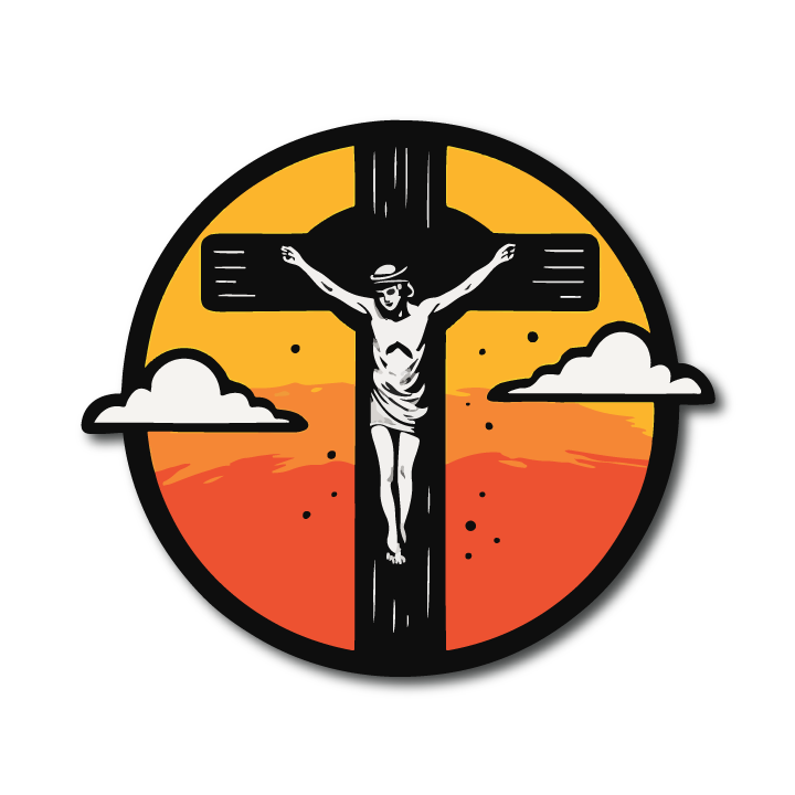 Acrylic Vehicle Badge: Jesus Cross