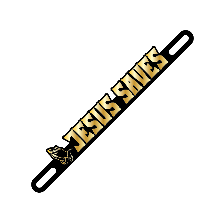 Car Plate Badge: Jesus Saves