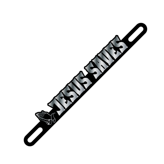 Car Plate Badge: Jesus Saves
