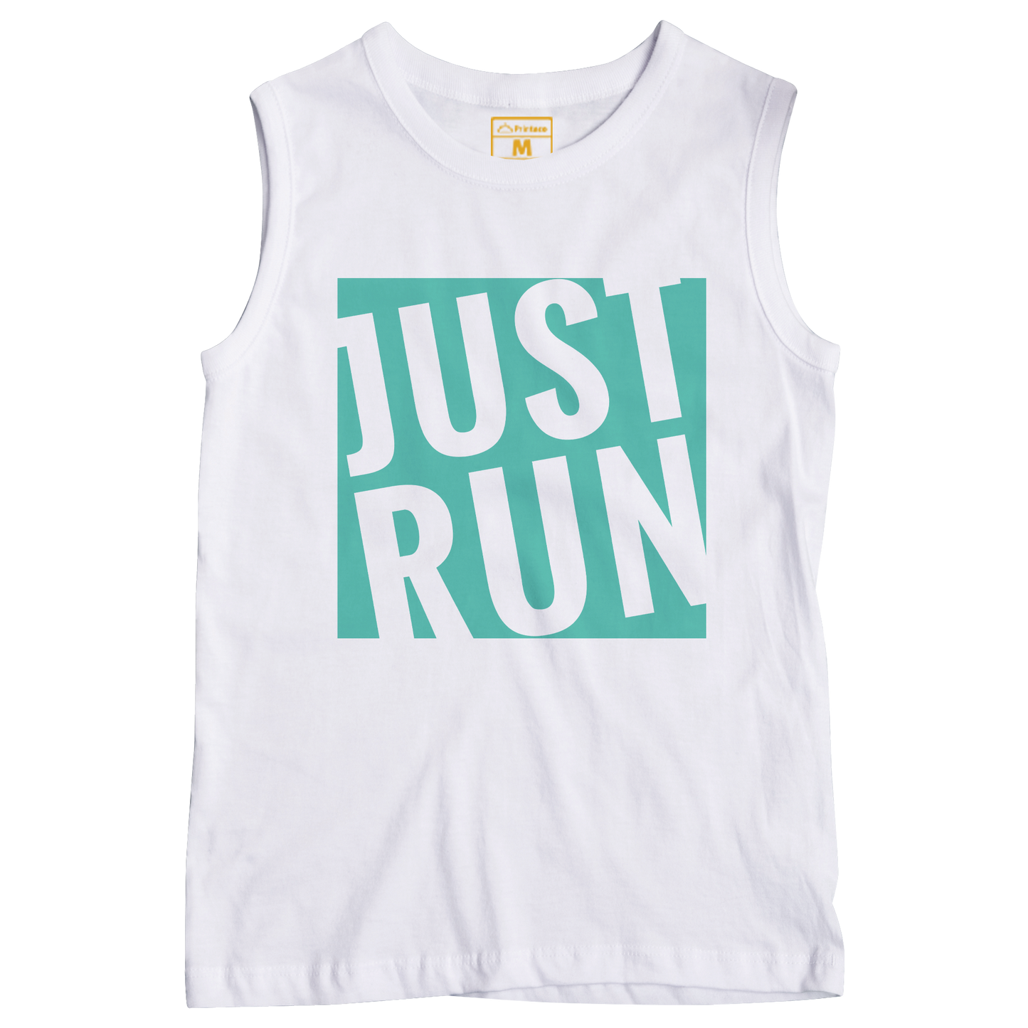 Sleeveless Drifit Shirt: Just Run