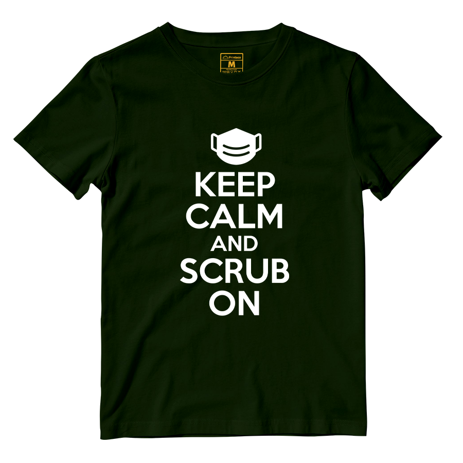 Cotton Shirt: Keep Calm And Scrub On