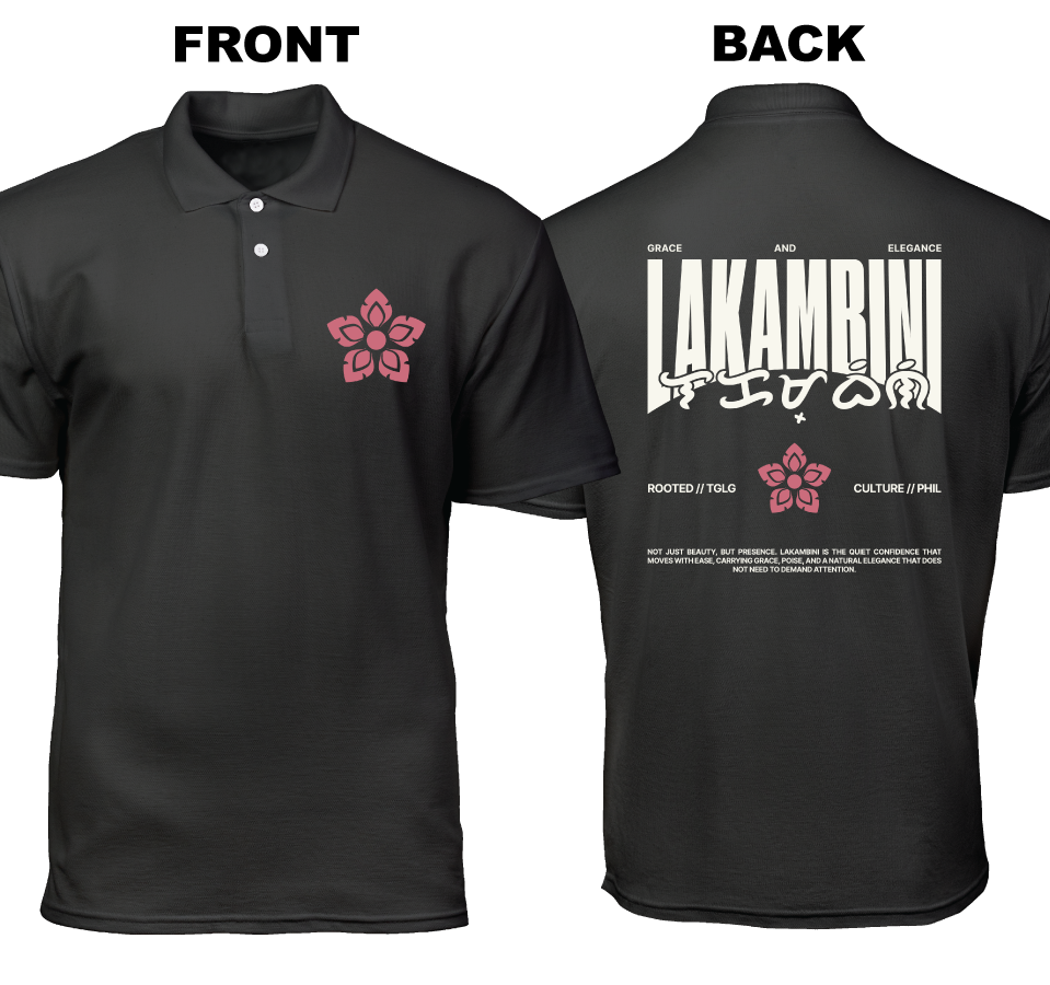 Cotton Polo Shirt: Lakambini (Front and Back)