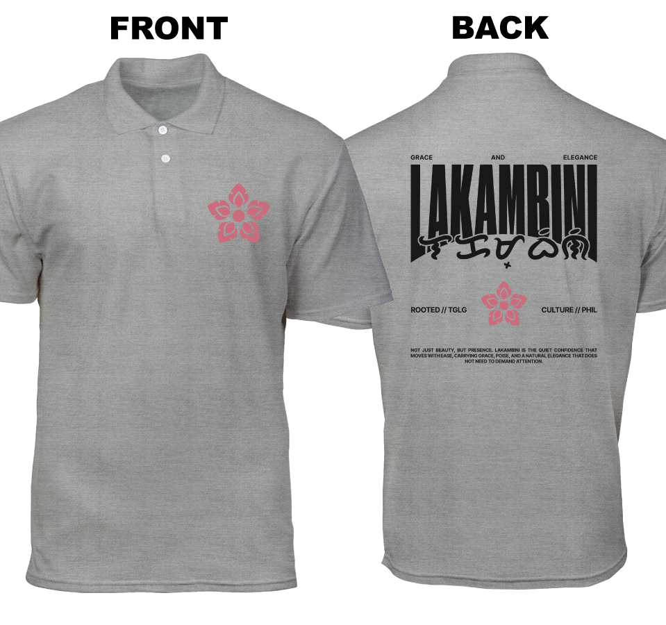 Cotton Polo Shirt: Lakambini (Front and Back)