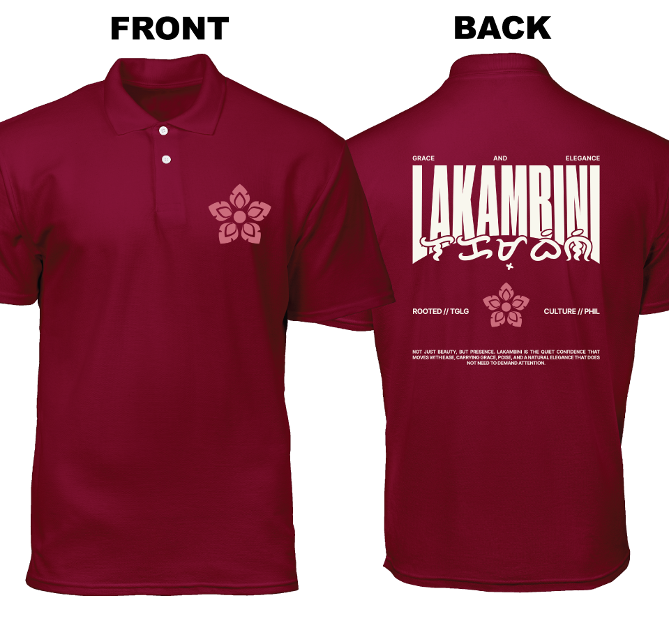 Cotton Polo Shirt: Lakambini (Front and Back)